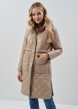 Długa beżowa kurtka damska ze sklepu OCHNIK w kategorii Kurtki damskie - zdjęcie 172566596