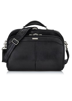 Czarna skórzana biznesowa torba podróżna ze sklepu OCHNIK w kategorii Torby podróżne - zdjęcie 172566719