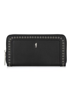 Czarny duży portfel damski z nitami ze sklepu OCHNIK w kategorii Portfele damskie - zdjęcie 172566745