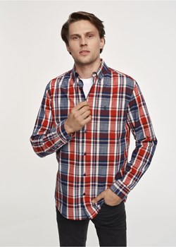 Czerwona koszula męska w kratę ze sklepu OCHNIK w kategorii Koszule męskie - zdjęcie 172566758