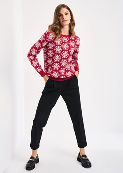 Czerwony sweter świąteczny damski ze sklepu OCHNIK w kategorii Swetry damskie - zdjęcie 172567118