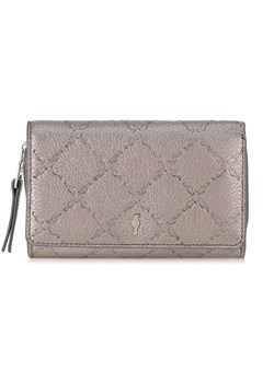Srebrny skórzany portfel damski ze sklepu OCHNIK w kategorii Portfele damskie - zdjęcie 172567209