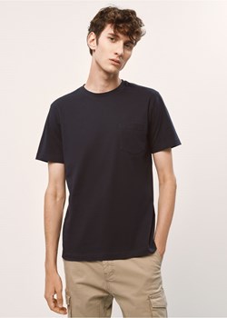 Granatowy basic T-shirt męski ze sklepu OCHNIK w kategorii T-shirty męskie - zdjęcie 172567336