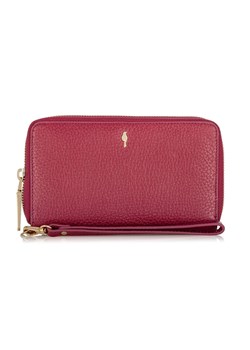 Różowy skórzany portfel damski na pasku ze sklepu OCHNIK w kategorii Portfele damskie - zdjęcie 172567927