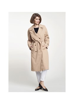 Klasyczny beżowy płaszcz damski ze sklepu OCHNIK w kategorii Płaszcze damskie - zdjęcie 172568346