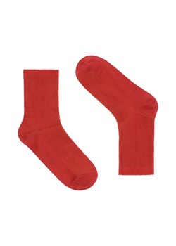 Długie czerwone skarpety damskie ze sklepu OCHNIK w kategorii Skarpetki damskie - zdjęcie 172568659