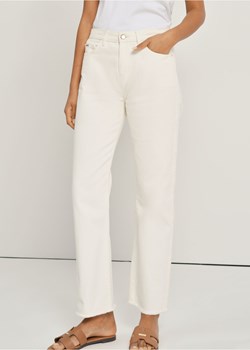 Kremowe spodnie damskie ze sklepu OCHNIK w kategorii Spodnie damskie - zdjęcie 172568925