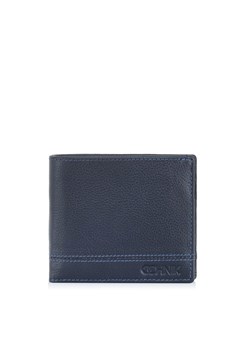 Granatowy skórzany portfel męski ze sklepu OCHNIK w kategorii Portfele męskie - zdjęcie 172569338