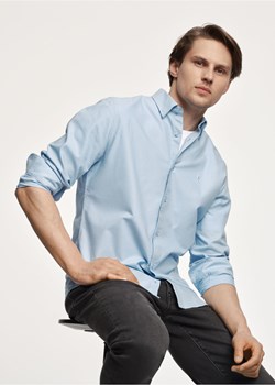 Błękitna koszula męska ze sklepu OCHNIK w kategorii Koszule męskie - zdjęcie 172569469