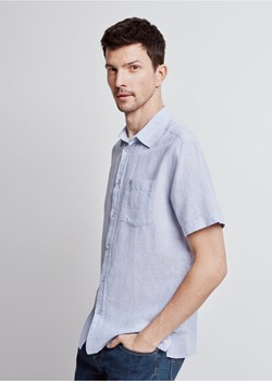 Błękitna koszula z krótkim rękawem męska ze sklepu OCHNIK w kategorii Koszule męskie - zdjęcie 172569558