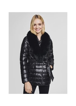 Czarna pikowana kurtka damska z paskiem ze sklepu OCHNIK w kategorii Kurtki damskie - zdjęcie 172569899
