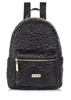 Czarny plecak damski w kwiatowy wzór ze sklepu OCHNIK w kategorii Plecaki - zdjęcie 172570297