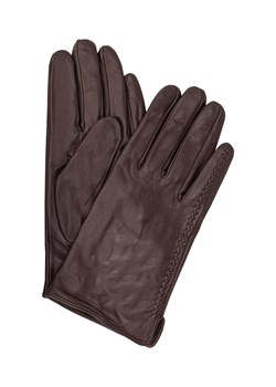 Brązowe skórzane rękawiczki męskie ze sklepu OCHNIK w kategorii Rękawiczki męskie - zdjęcie 172570465