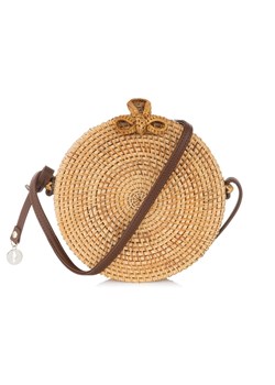Okrągły koszyk z naturalnej słomki ze sklepu OCHNIK w kategorii Torby letnie - zdjęcie 172570738