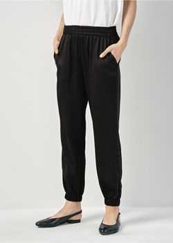 Czarne spodnie damskie ze ściągaczami ze sklepu OCHNIK w kategorii Spodnie damskie - zdjęcie 172570837