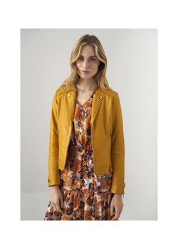 Pomarańczowa kurtka skórzana damska ze sklepu OCHNIK w kategorii Kurtki damskie - zdjęcie 172570858