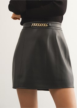 Czarna spódnica z imitacji skóry ze sklepu OCHNIK w kategorii Spódnice - zdjęcie 172571335