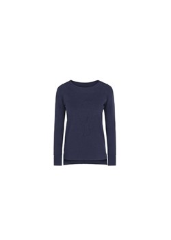 Granatowa bluza damska z tłoczoną wilgą ze sklepu OCHNIK w kategorii Bluzy damskie - zdjęcie 172571716