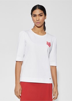 Biała bluzka damska z bufkami ze sklepu OCHNIK w kategorii Bluzki damskie - zdjęcie 172572008