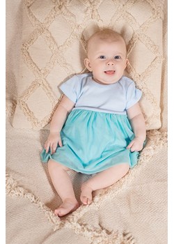 Miętowe sukienko-body niemowlęce z krótkim rękawem ze sklepu 5.10.15 w kategorii Odzież dla niemowląt - zdjęcie 172574058