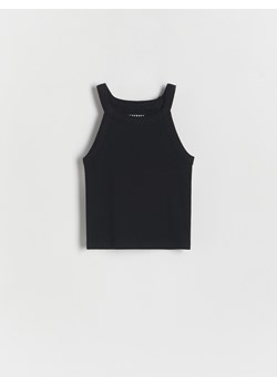 Reserved - Bawełniany top - czarny ze sklepu Reserved w kategorii Bluzki dziewczęce - zdjęcie 172576697