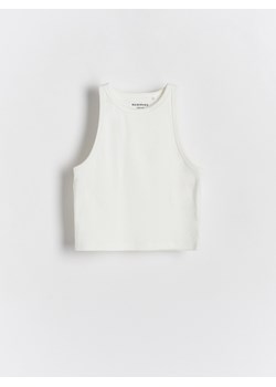 Reserved - Bawełniany top - złamana biel ze sklepu Reserved w kategorii Bluzki dziewczęce - zdjęcie 172576739