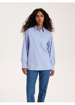 Reserved - Bawełniana koszula oversize - niebieski ze sklepu Reserved w kategorii Koszule damskie - zdjęcie 172576767