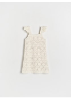 Reserved - Ażurowa sukienka - złamana biel ze sklepu Reserved w kategorii Sukienki niemowlęce - zdjęcie 172576837