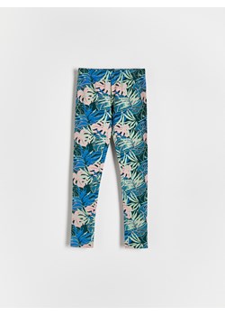 Reserved - Wzorzyste legginsy - ciemnozielony ze sklepu Reserved w kategorii Spodnie dziewczęce - zdjęcie 172576865