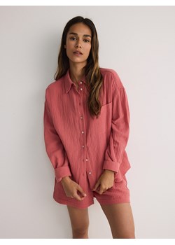Reserved - Koszula z bawełnianego muślinu - jasnofioletowy ze sklepu Reserved w kategorii Koszule damskie - zdjęcie 172576888