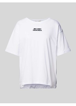 T-shirt o kroju oversized z wyhaftowanym napisem ze sklepu Peek&Cloppenburg  w kategorii Bluzki damskie - zdjęcie 172578015