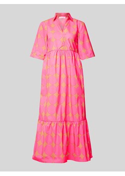 Sukienka midi z efektem stopniowania i wzorem na całej powierzchni ze sklepu Peek&Cloppenburg  w kategorii Sukienki - zdjęcie 172578037