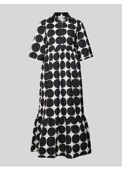 Sukienka midi z efektem stopniowania i wzorem na całej powierzchni ze sklepu Peek&Cloppenburg  w kategorii Sukienki - zdjęcie 172578038