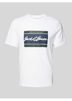 T-shirt z nadrukiem z logo model ‘WAYNE’ ze sklepu Peek&Cloppenburg  w kategorii T-shirty męskie - zdjęcie 172578067