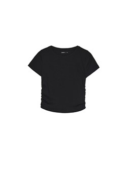 Cropp - Czarna prążkowana bluzka - czarny ze sklepu Cropp w kategorii Bluzki damskie - zdjęcie 172578217