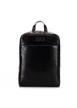 Męski plecak na laptopa 11”/12” skórzany dwukomorowy czarny ze sklepu WITTCHEN w kategorii Plecaki - zdjęcie 172578529