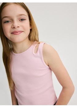 Reserved - Top z wycięciami - różowy ze sklepu Reserved w kategorii Bluzki dziewczęce - zdjęcie 172578696