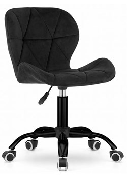 Czarny pikowany fotel obrotowy - Renes 5X ze sklepu Edinos.pl w kategorii Krzesła biurowe - zdjęcie 172578968