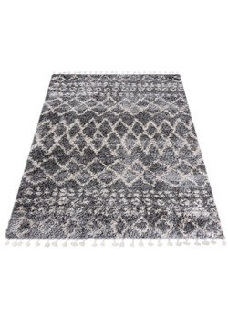 Ciemnoszary dywan prostokątny shaggy - Nikari 5X ze sklepu Edinos.pl w kategorii Dywany - zdjęcie 172579118