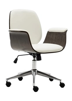 Biały nowoczesny fotel obrotowy z ekoskóry - Oxofi 4X ze sklepu Edinos.pl w kategorii Krzesła do biurka - zdjęcie 172579497