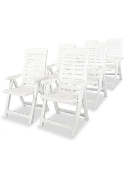 Zestaw białych krzeseł ogrodowych - Elexio 4Q ze sklepu Edinos.pl w kategorii Krzesła ogrodowe - zdjęcie 172579575