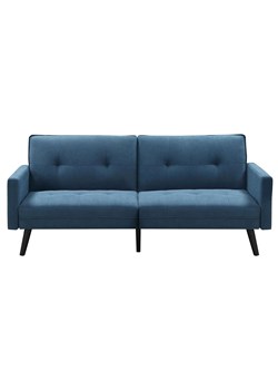 Rozkładana pikowana sofa Lanila - niebieska ze sklepu Edinos.pl w kategorii Sofy i kanapy - zdjęcie 172579618
