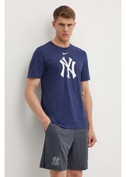 Nike t-shirt New York Yankees męski kolor granatowy z nadrukiem ze sklepu ANSWEAR.com w kategorii T-shirty męskie - zdjęcie 172580189