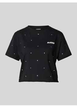 T-shirt krótki z obszyciem ozdobnymi kamieniami model ‘SKYLAR’ ze sklepu Peek&Cloppenburg  w kategorii Bluzki damskie - zdjęcie 172580815