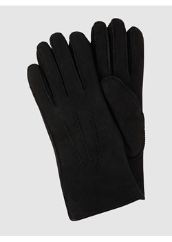 Rękawiczki skórzane ze skóry jagnięcej strzyżonej ze sklepu Peek&Cloppenburg  w kategorii Rękawiczki damskie - zdjęcie 172580976
