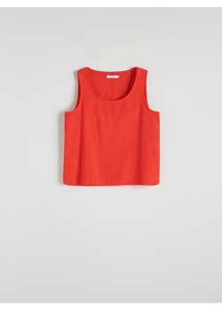 Reserved - Gładki top - czerwony ze sklepu Reserved w kategorii Bluzki damskie - zdjęcie 172582748