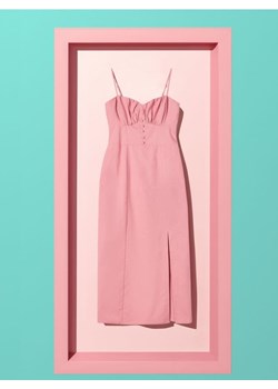 Sinsay - Sukienka midi - różowy ze sklepu Sinsay w kategorii Sukienki - zdjęcie 172583615
