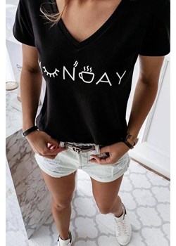 T-shirt KROLILDA BLACK ze sklepu Ivet Shop w kategorii Bluzki damskie - zdjęcie 172585148