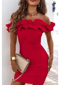 Sukienka ANDIANA RED ze sklepu Ivet Shop w kategorii Sukienki - zdjęcie 172585156