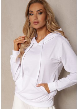 Biała Kangurka Bluza z Kapturem i Ściągaczem Saveria ze sklepu Renee odzież w kategorii Bluzy damskie - zdjęcie 172585278